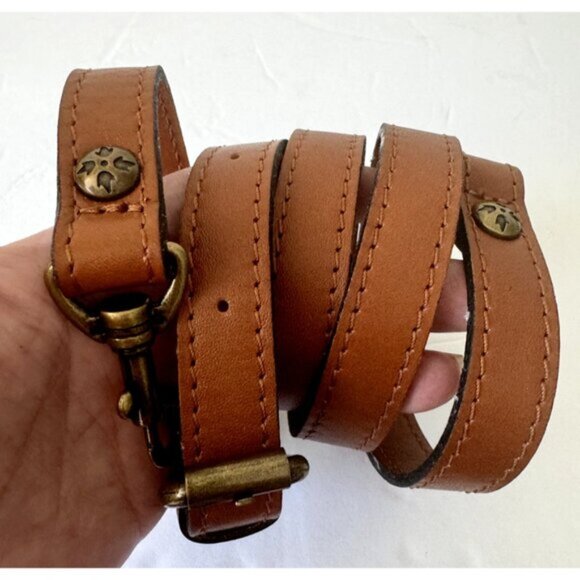 CLIP-ON PATRICIA NASH BROWN TAN LEATHER REPLACEMENT SHOULD XBODY STRAP NEW - Picture 9 of 12